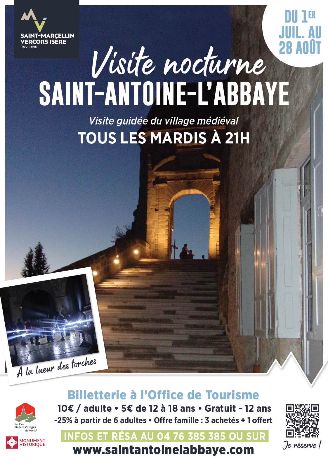 Visite guidée nocturne Saint-Antoine-l'Abbaye