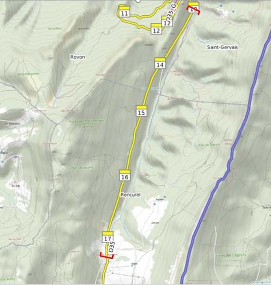 Carte RD35 Fermetures